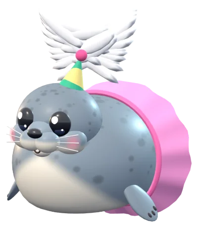 Galumph in a tutu with angel wings.