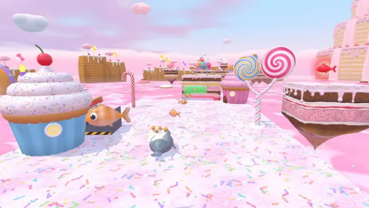 Frosting Falls: candy hills, gumdrops and frosting.